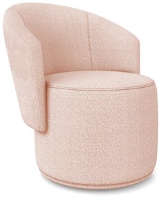 Poltrona Decorativa Orgânica Fixa para Sala Malu Bouclê M11 - D'Rossi - Rose