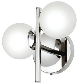 Arandela C/ Globo B/2 15X24X21Cm Metal E Vidro 2 X G9 Globo Ø10Cm |Old... (CHAMPANHE / DOURADO BRILHO, FOSCO)