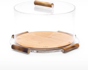 Boleira Redonda Acrílico e Bambu G