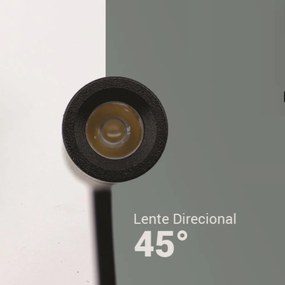 Arandela Mamba Ø9X25X3,6Cm Led 3W 3000K Ip20 Preto |Opus Hm 38834