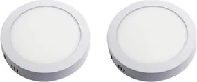 Kit 2 Plafons Led Sobrepor Redondo 12W Ø17cm Yamamura