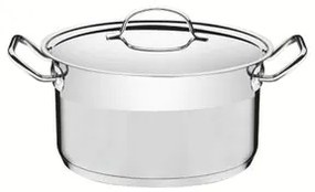 Caçarola Funda Tramontina Professional Aço Inox 3,6L com Tampa Plana e Fundo Triplo 20cm