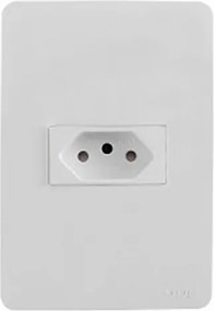 Conjunto Tomada 4x2 Termoplástico Branco 10a Orion