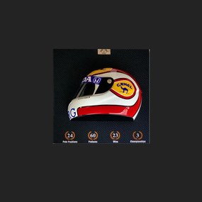 Quadro 3D Decorativo Helmet NP 88 Branco - Gran Belo
