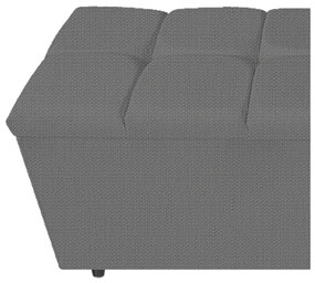Calçadeira Estofada Manchester 160 cm Queen Size Linho Chumbo - ADJ Decor