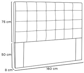 Cabeceira Cama Box Queen 160 cm Verona Veludo S04 - D'Rossi - Rosa