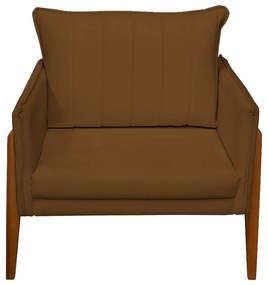 Poltrona Decorativa Milão Luxo Sala, de Estar, Quarto, Decoração - Maltak Decor - Marrom