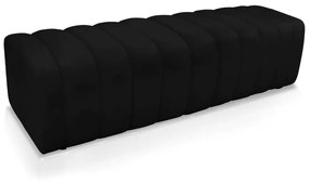 Calçadeira Olivia King 195 cm Veludo Preto - D'Rossi