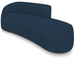 Sofá 4 Lugares 220cm Wendi e Poltrona Steve Boucle Azul I01  - Mpozena