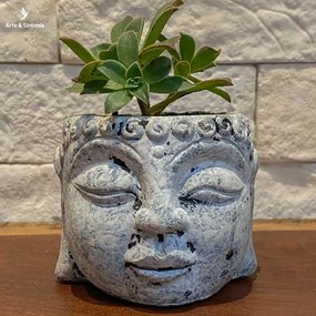 Vaso Cabeça de Buda Cimento