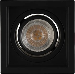 Plafon De Embutir Recuado 9,4x9,4cm Flap - PRETO