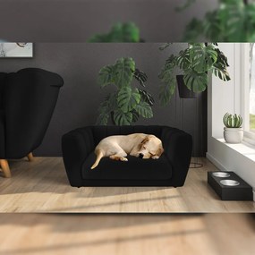 Poltrona Caminha para PET Scooby Veludo Preto G45 - Gran Belo