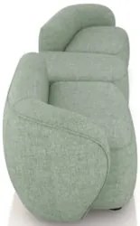 Sofá 3 Lugares Com Puff 252cm Orgânico Lyor Linho Verde Z55 - Mpozenat