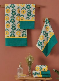 Jogo de Toalhas Floral Verde 2 Peças