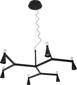 Pendente Led Metal E Aluminio 36W 3000K Ramus - PRETO