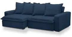Sofá Retrátil Reclinável 3 Lugares 195cm Roma F05 Veludo Azul - Mpozen