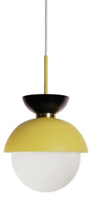 Pendente Bibelô Ø32X33,5Cm Globo 25Cm 1Xe27 / Anel Distanciador Dourad... (FN-F - Fendi Fosco)