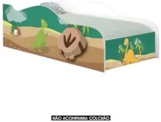 Cama Solteiro Infantil Baixa Para Colchão 188x88cm Dinossauro K06 - Mp
