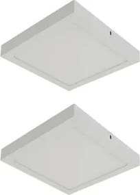 Kit 2 Plafons Led Sobrepor Branco 17cm 12w  Yamamura
