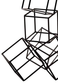 Escultura Decorativa em Metal Preto 23x48x23 cm - D'Rossi