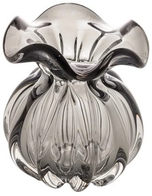 Vaso De Vidro Italy Cinza 11,5cm X 13cm 28992 Wolff