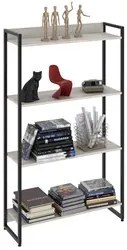 Estante Livreiro Dynamica Industrial 80cm 4 Prateleiras C08 Snow - Mpo