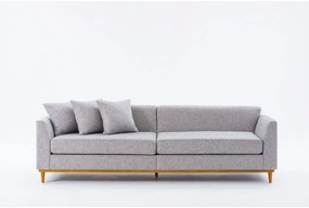Sofá 3 Lugares - Asti Suede Cinza