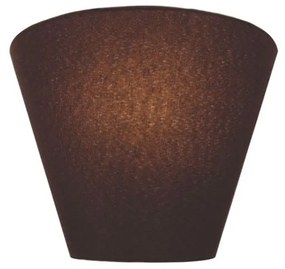 Kit/2 Arandela Retro Cone Md-2001 Cúpula em Tecido 25/26x13cm Café - Bivolt