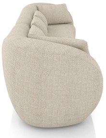 Sofá Bipartido Sala de Estar Diamond 232cm com Almofadas Soltas Linho Off White G52 - Gran Belo