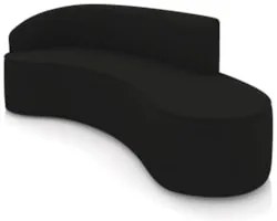 Sofá 4 Lugares Para Sala 220cm Orgânico Wendi Veludo Preto I01  - Mpoz