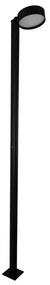 Poste Led Aluminio Preto 24W 3000K Ip65 Flat