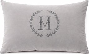 Almofada Monograma Delicata Bordado - Granito  Granito