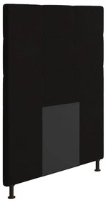 Cabeceira Solteiro Cama Box 90cm para Quarto Stambul Suede M11 - D'Rossi - Preto