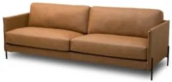 Sofá 4 Lugares Para Sala Living 270cm Bliss L08 Couro Camel - Mpozena