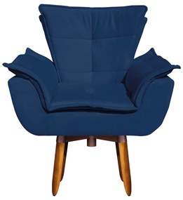 KIT 02 POLTRONAS GIRATORIA OPALA SUEDE B - Azul Marinho