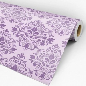 Papel de Parede arabesco roxo e rosa