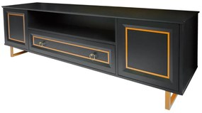 Rack New Laville M 2m - Preto com Dourado Soléil Clássico Kleiner