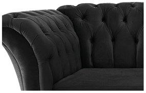 Namoradeira Chesterfield Sofia Suede Preto - ADJ Decor