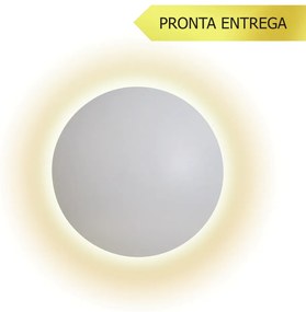 Arandela Eclipse Curvo 4Xg9 Ø40X7Cm | Usina 239/40 (BT - Branco Texturizado)