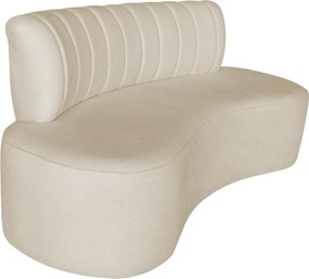 Sofá Curvo 2 Lugares Organico Sala Recepção Escritório Valência 120cm Linho
