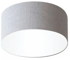 Plafon Cilíndrico Md-3010 Cúpula em Tecido 30x12cm Cinza - Bivolt