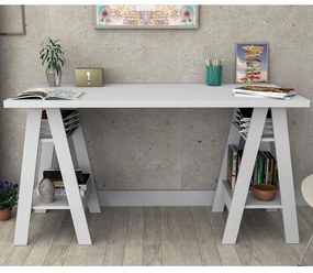 Mesa Mesinha Escrivaninha Cavalete Home Office Branco