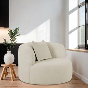 Kit 02 Poltronas Orgânica Maitê Luxo Sala Recepção Decorativa Bouclé
