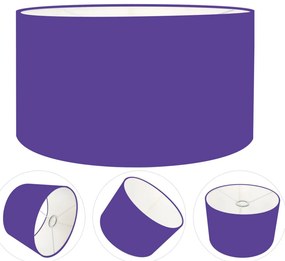 Cúpula Abajur Cilíndrica Cp-7023 Ø50x21cm Roxo