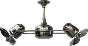 Ventilador De Teto Aco Inox Prata 127V Duplo Dinamico