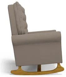Kit 02 Poltronas de Amamentação Base Madeira Balanço Brenda G05 Veludo