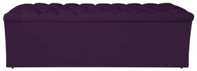 Calçadeira Estofada Liverpool 195 cm King Size Suede Roxo - ADJ Decor