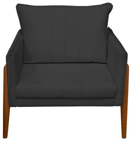 Poltrona Decorativa Milão Luxo Sala, de Estar, Quarto, Decoração - Maltak Decor - Preto