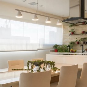Pendente Led Metal Alumínio 38w 3000k Flora - BRANCO