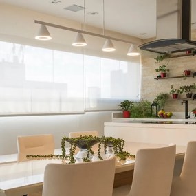 Pendente Led Metal Aluminio 38W 3000K Flora - BRANCO